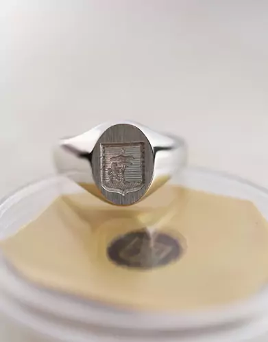 Chevalière Blason finition or